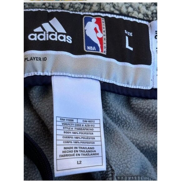Adidas Gray & Navy NBA Mens Sweatpants Size L Polyester - Picture 5 of 12